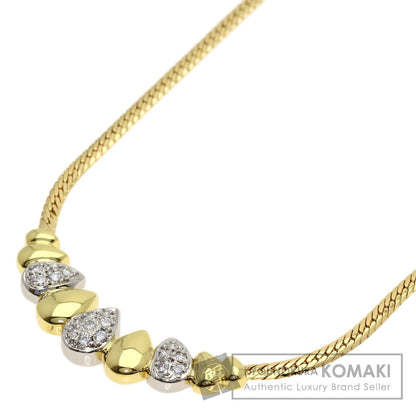 YUKIKO HANAI Teardrop motif diamond Necklace Platinum PT900 18K Yellow GoldLadies [Used]
