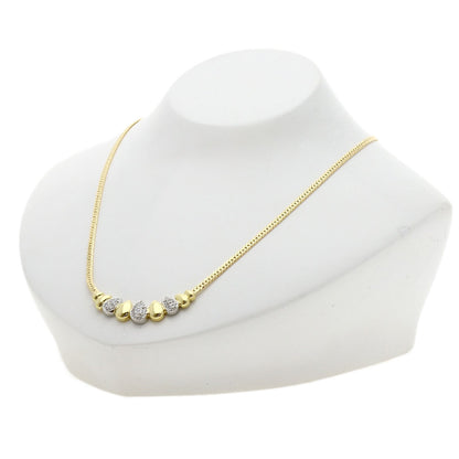 YUKIKO HANAI Teardrop motif diamond Necklace Platinum PT900 18K Yellow GoldLadies [Used]