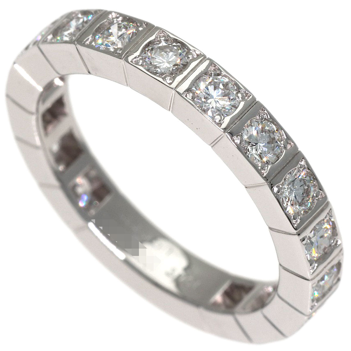 CARTIER Lanieres Full Diamond #48 Ring K18 White Gold Ladies [Used]