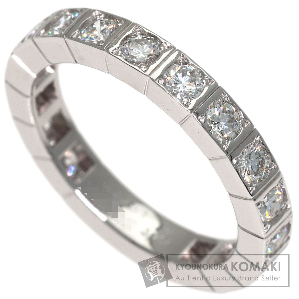 CARTIER Lanieres Full Diamond #48 Ring K18 White Gold Ladies [Used]