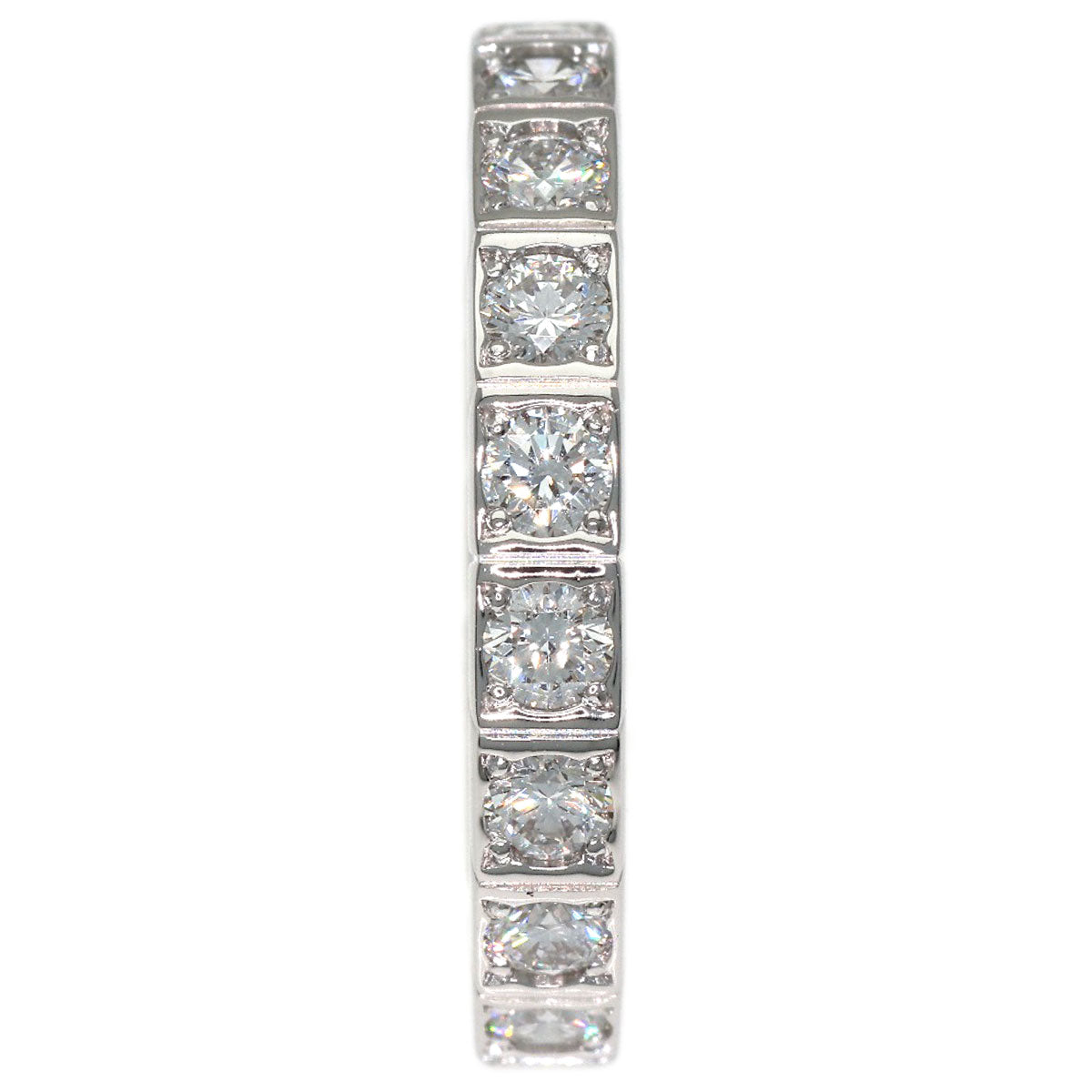 CARTIER Lanieres Full Diamond #48 Ring K18 White Gold Ladies [Used]