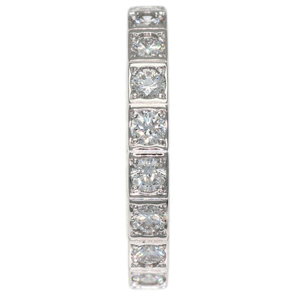CARTIER Lanieres Full Diamond #48 Ring K18 White Gold Ladies [Used]
