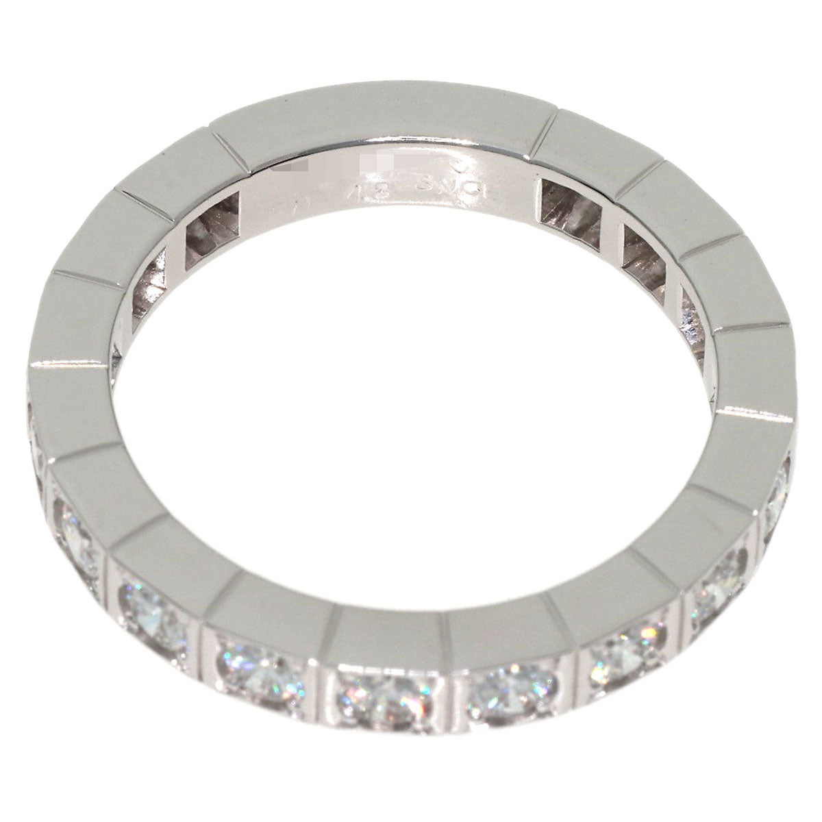CARTIER Lanieres Full Diamond #48 Ring K18 White Gold Ladies [Used]
