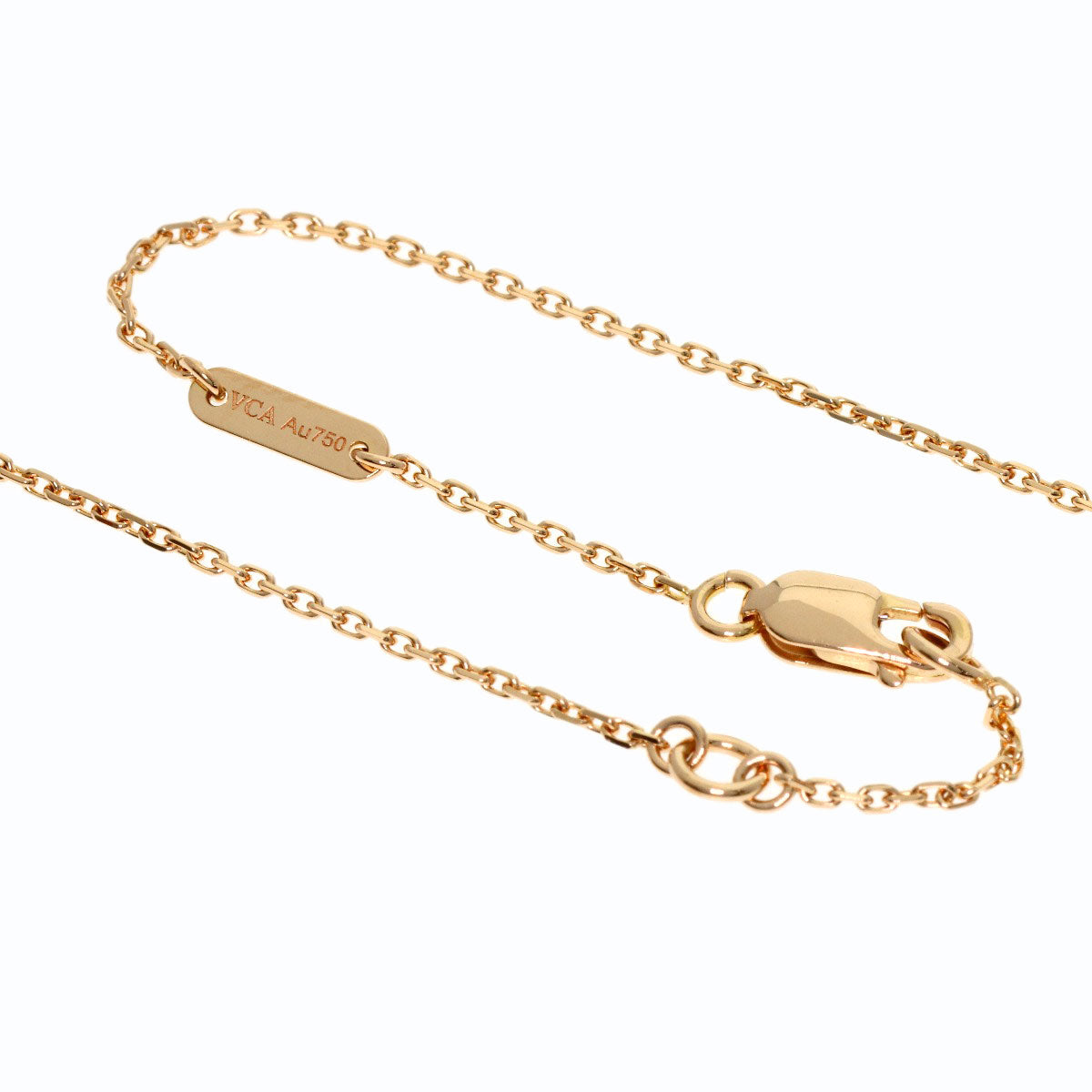 Van Cleef & Arpels Sweetheart Carnelian Necklace K18 Pink Gold Ladies [Used]