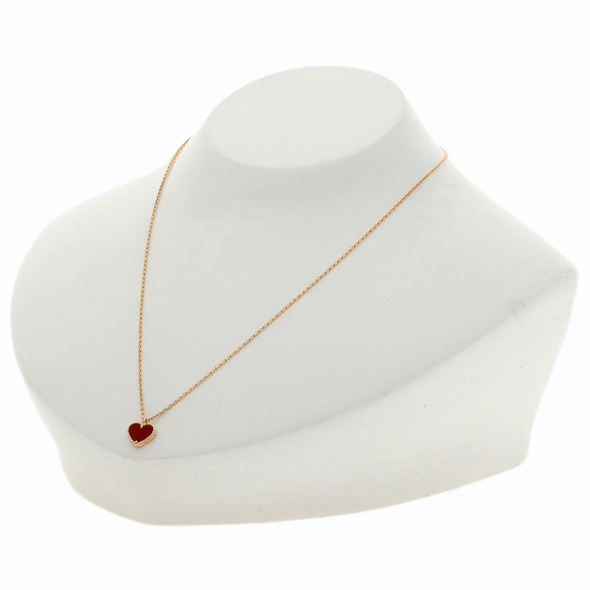 Van Cleef & Arpels Sweetheart Carnelian Necklace K18 Pink Gold Ladies [Used]