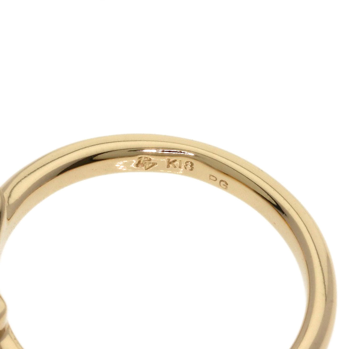 Ponte Vecchio Ribbon Ruby Diamond Ring K18 Pink Gold Ladies [Used]