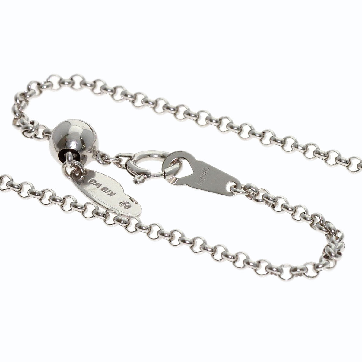 TASAKI Black Pearl Multi-stone Diamond Necklace K18 White Gold Ladies [Used]