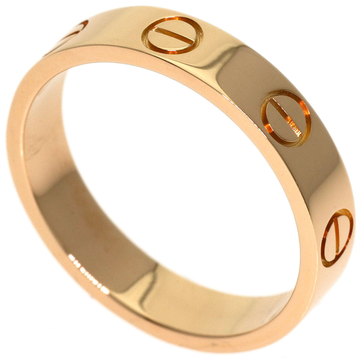 CARTIER mini love ring #48 Ring K18 Pink Gold Ladies [Used]