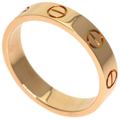 CARTIER mini love ring #48 Ring K18 Pink Gold Ladies [Used]