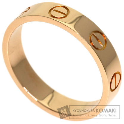 CARTIER mini love ring #48 Ring K18 Pink Gold Ladies [Used]