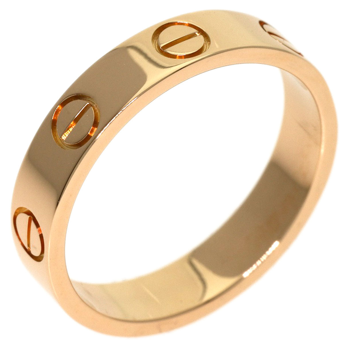 CARTIER mini love ring #48 Ring K18 Pink Gold Ladies [Used]