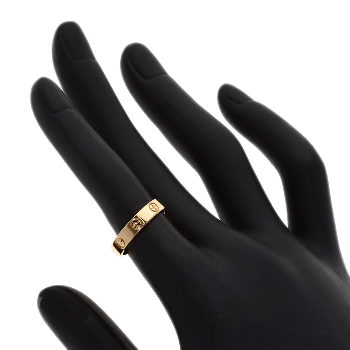 CARTIER mini love ring #48 Ring K18 Pink Gold Ladies [Used]