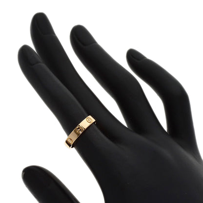 CARTIER mini love ring #48 Ring K18 Pink Gold Ladies [Used]