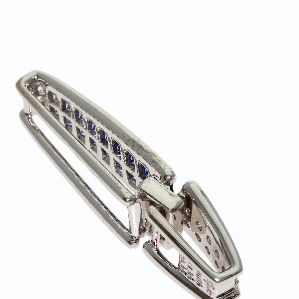 Jeunet sapphire Pendant top K18 White Gold Ladies [Used]