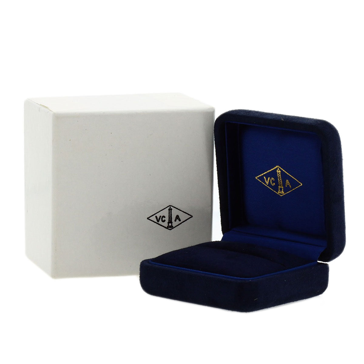 Van Cleef & Arpels Vintage Alhambra Diamond Onyx #51 Ring K18 Yellow Gold Ladies [Used]