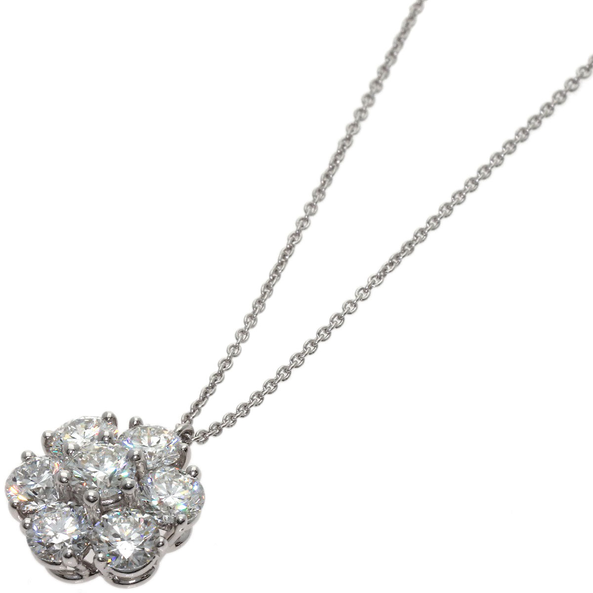 GRAFF Flower motif Diamond Necklace Platinum PT950 Ladies [Used]