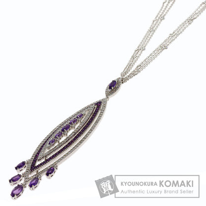 Damiani Amethyst Diamond Necklace K18 White Gold Ladies [Used]