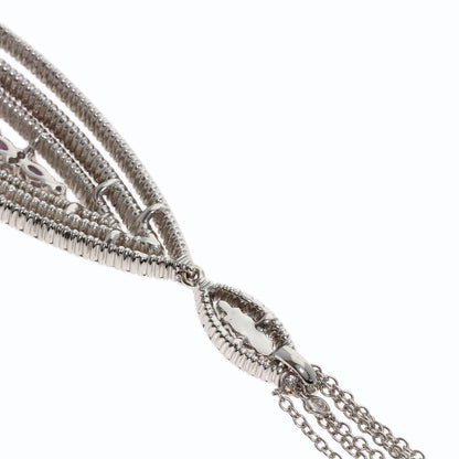 Damiani Amethyst Diamond Necklace K18 White Gold Ladies [Used]