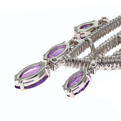 Damiani Amethyst Diamond Necklace K18 White Gold Ladies [Used]