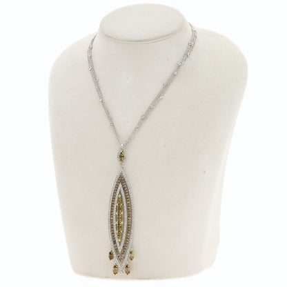 Damiani Smoky Quartz Diamond Necklace K18 White Gold 18K Yellow GoldLadies [Used]