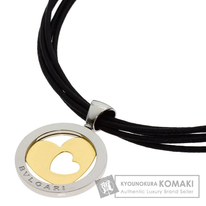 BVLGARI Tondo heart Necklace K18 Yellow Gold Stainless SteelLadies [Used]