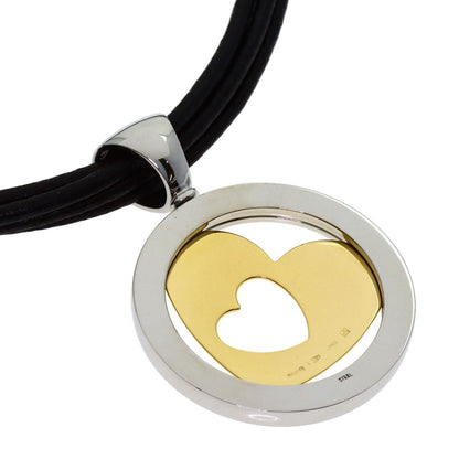BVLGARI Tondo heart Necklace K18 Yellow Gold Stainless SteelLadies [Used]