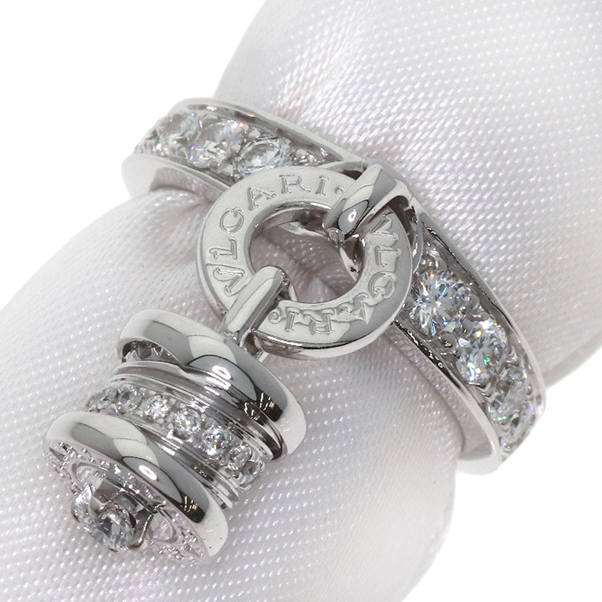 BVLGARI B.zero1 element Diamond Ring K18 White Gold Ladies [Used]