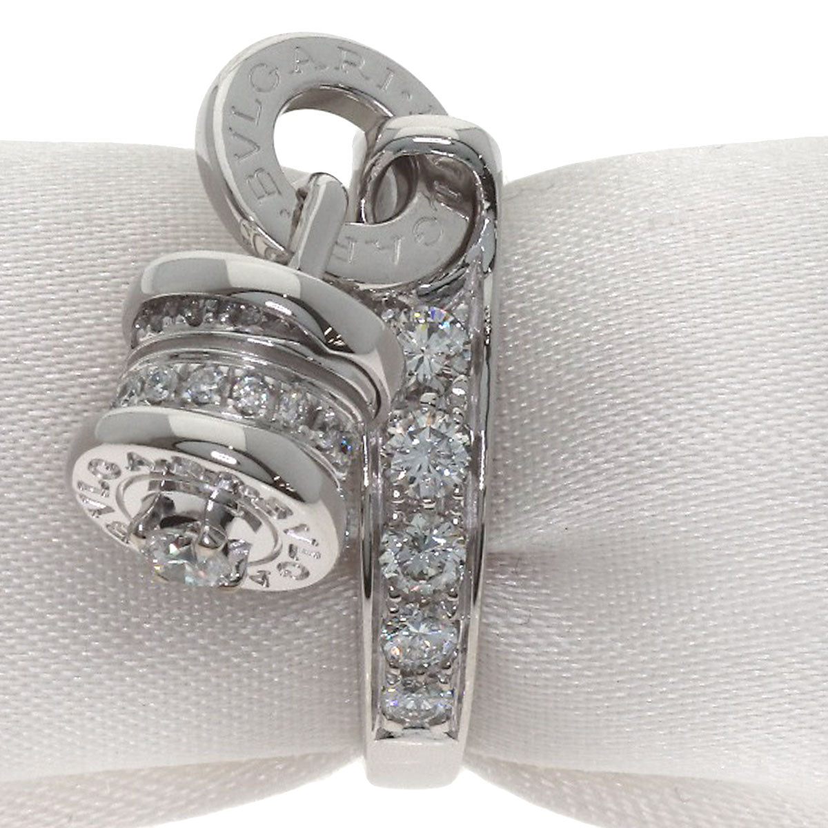 BVLGARI B.zero1 element Diamond Ring K18 White Gold Ladies [Used]