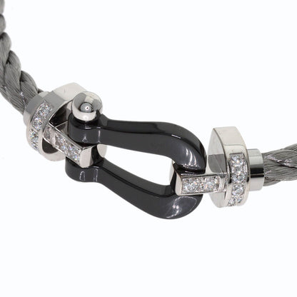 FRED Force 10 LM Half Diamond Bracelet K18 White Gold Stainless SteelLadies [Used]