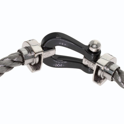 FRED Force 10 LM Half Diamond Bracelet K18 White Gold Stainless SteelLadies [Used]