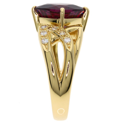 TASAKI Garnet Diamond Ring K18 Yellow Gold Ladies [Used]