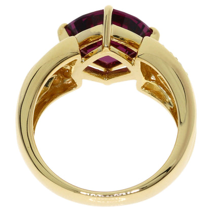 TASAKI Garnet Diamond Ring K18 Yellow Gold Ladies [Used]