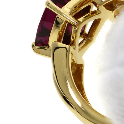 TASAKI Garnet Diamond Ring K18 Yellow Gold Ladies [Used]