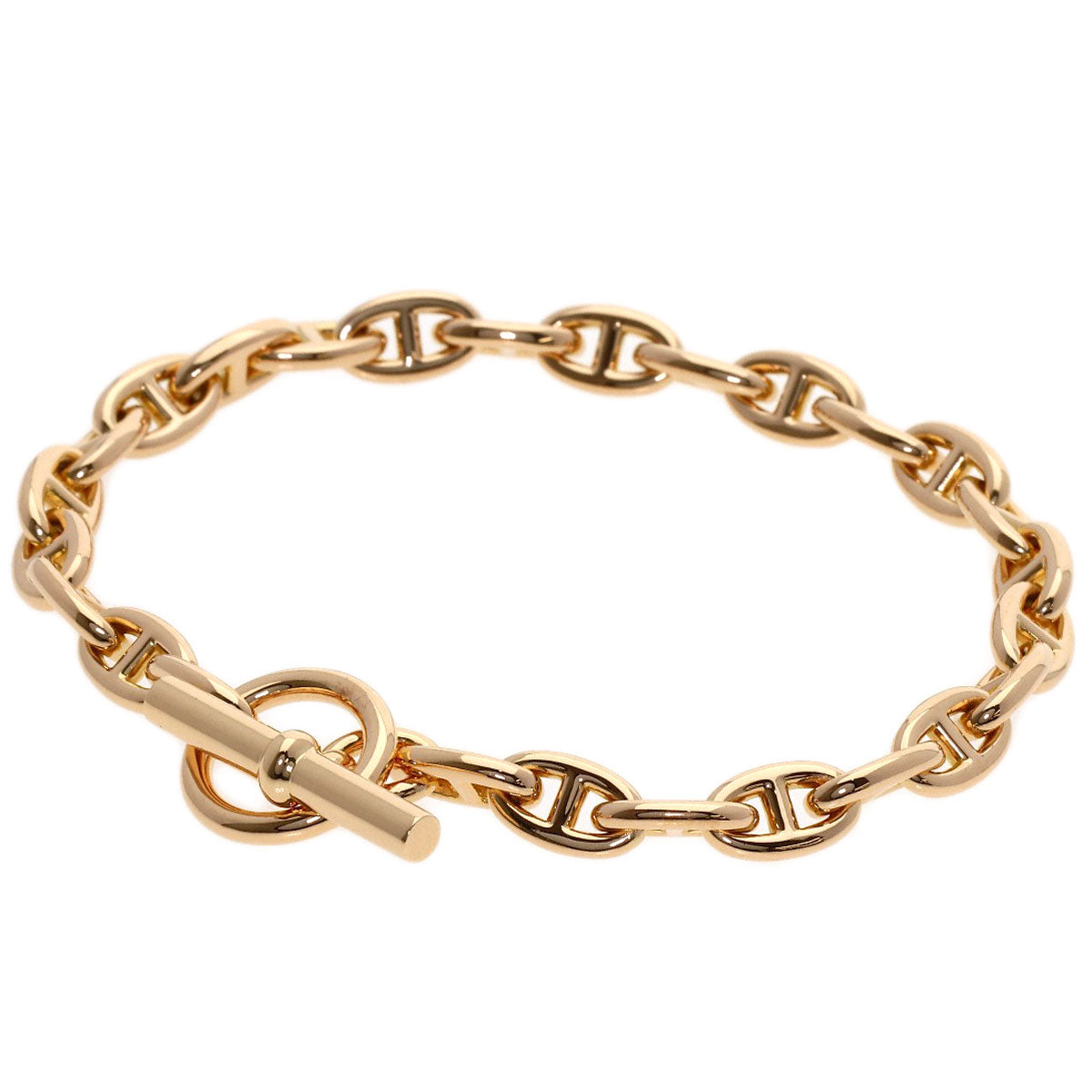 HERMES Shane Dunkle TPM 26 frames Bracelet K18 Pink Gold Ladies [Used]