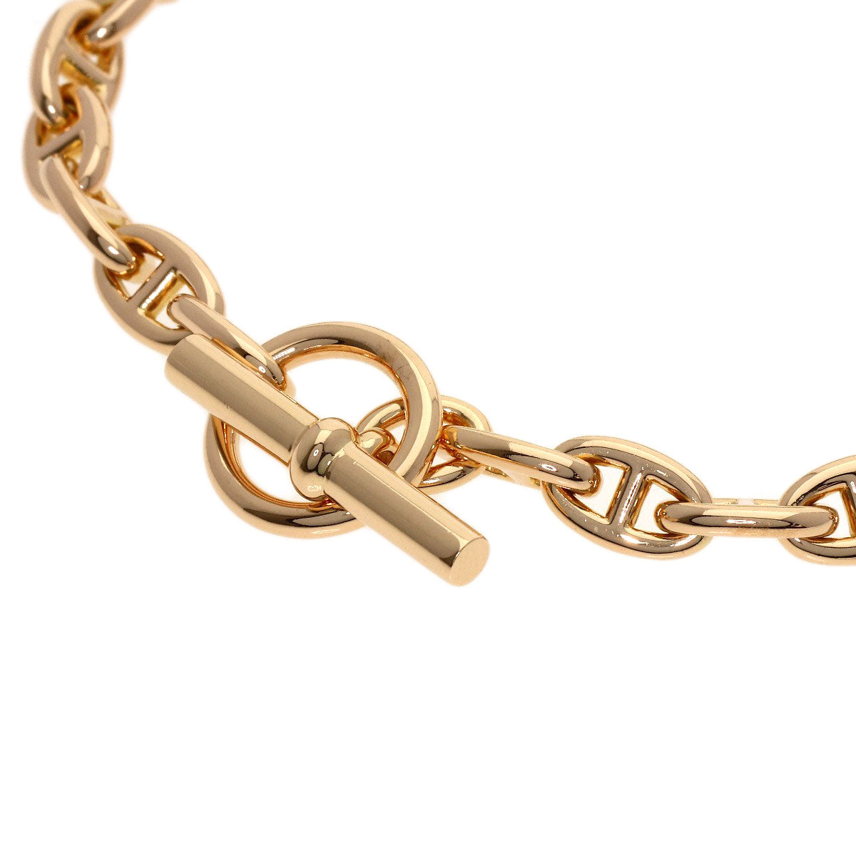 HERMES Shane Dunkle TPM 26 frames Bracelet K18 Pink Gold Ladies [Used]