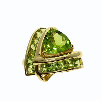 Ponte Vecchio Peridot Pendant top K18 Yellow Gold Ladies [Used]