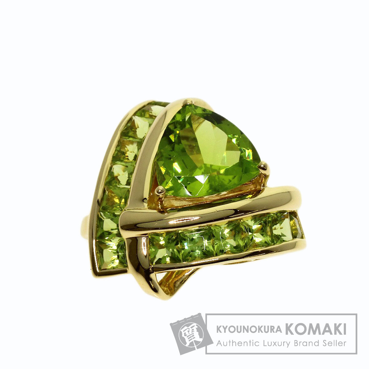 Ponte Vecchio Peridot Pendant top K18 Yellow Gold Ladies [Used]
