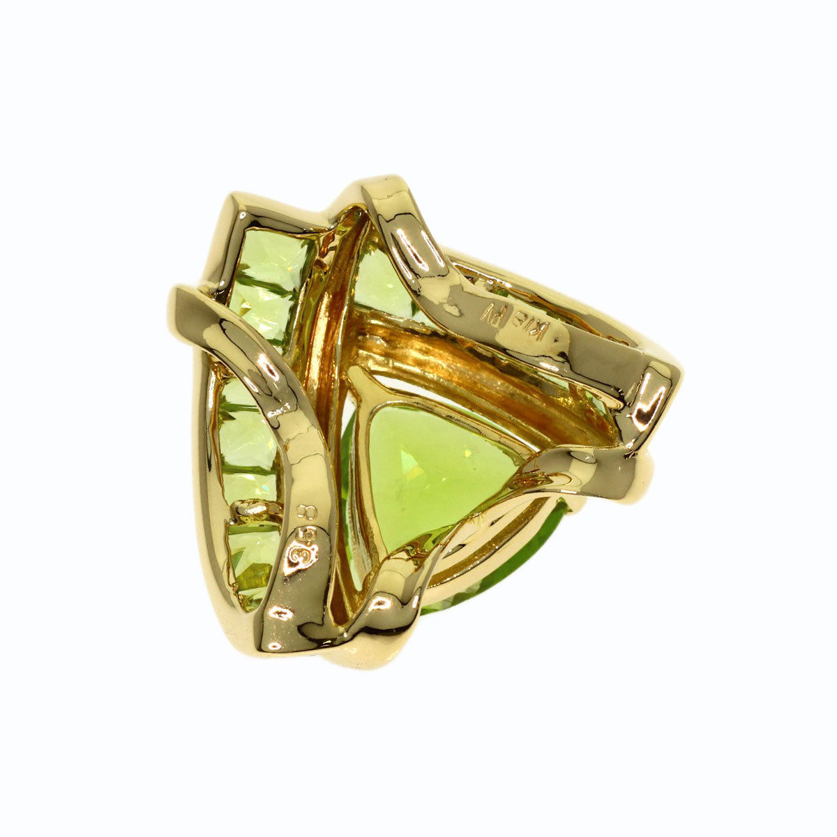 Ponte Vecchio Peridot Pendant top K18 Yellow Gold Ladies [Used]