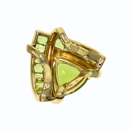 Ponte Vecchio Peridot Pendant top K18 Yellow Gold Ladies [Used]