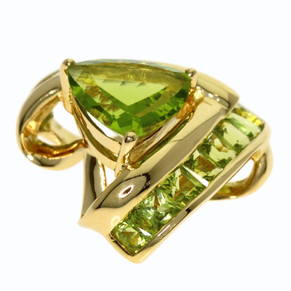 Ponte Vecchio Peridot Pendant top K18 Yellow Gold Ladies [Used]