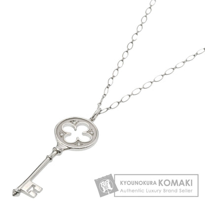 TIFFANY&Co. Clover Key Diamond Necklace K18 White Gold Ladies [Used]