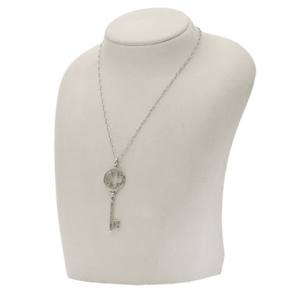 TIFFANY&Co. Clover Key Diamond Necklace K18 White Gold Ladies [Used]