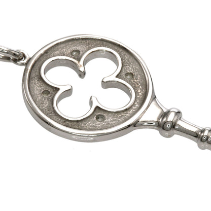 TIFFANY&Co. Clover Key Diamond Necklace K18 White Gold Ladies [Used]