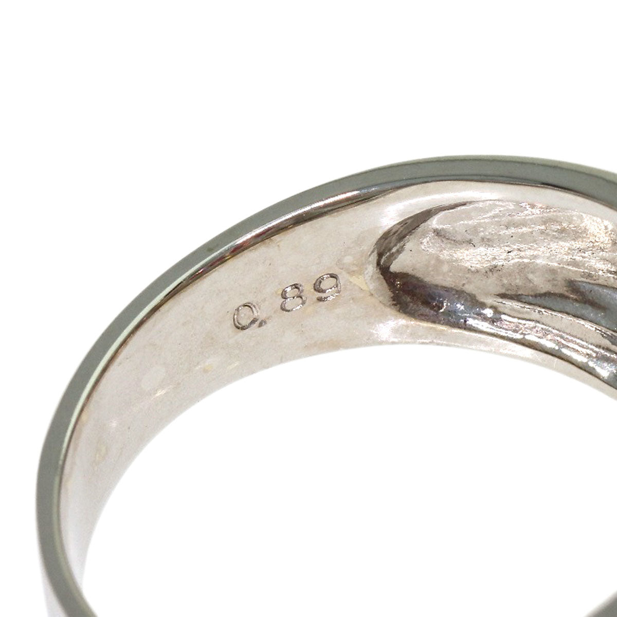 0.89ct Diamond Ring K14 White Gold 4.6g　Ladies