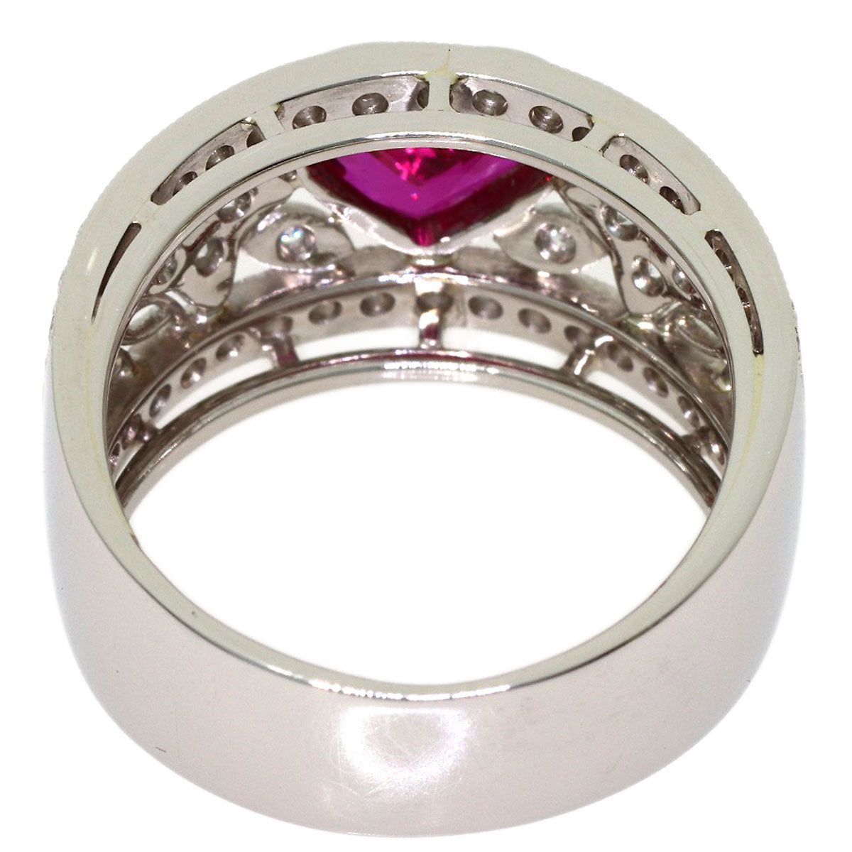 1.01ct Ruby Diamond Ring Platinum PT900 11.1g　Ladies