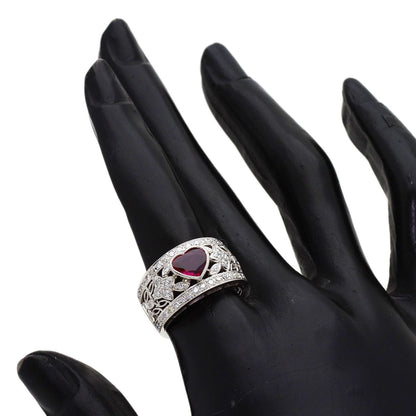 1.01ct Ruby Diamond Ring Platinum PT900 11.1g　Ladies
