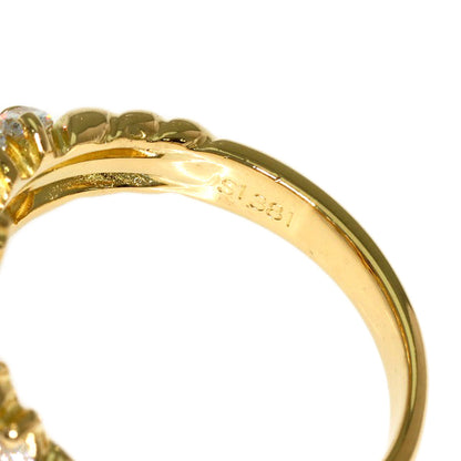 1.381ct Sapphire Diamond Ring K18 Yellow Gold 6.6g　Ladies