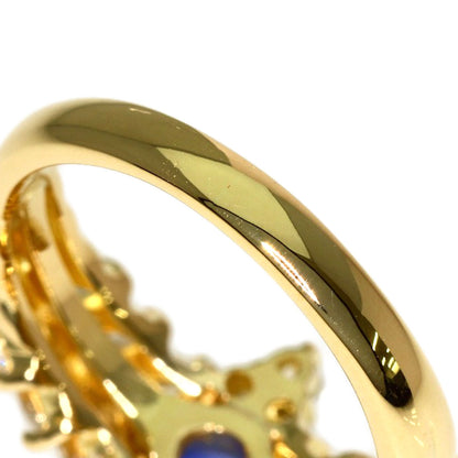 1.381ct Sapphire Diamond Ring K18 Yellow Gold 6.6g　Ladies