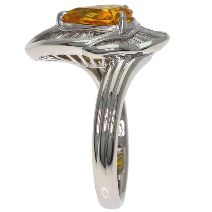1.75ct Yellow sapphire Diamond Ring Platinum PT900 9g　Ladies