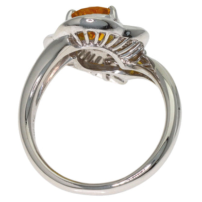 1.75ct Yellow sapphire Diamond Ring Platinum PT900 9g　Ladies